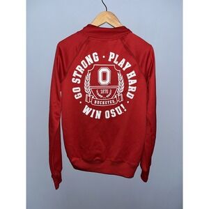 PINK Victoria's Secret Ohio State Buckeyes Red Full Zip Track Jacket Womens‎ M